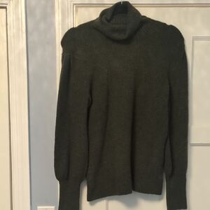 J. Crew Factory Olive Green Wool Turtleneck Sweater